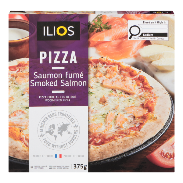 ILIOS PIZZA SAUMON FUMEE 375G