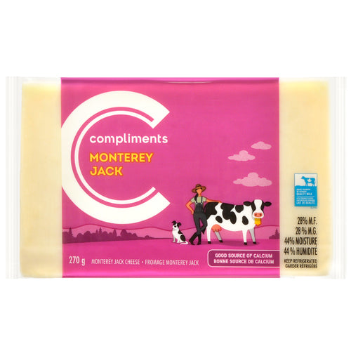 COMPLIMENTS, FROMAGE MONTEREY JACK, 270G