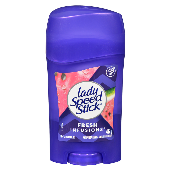LADY SPEED STICK, FRESH INFUSIONS ANTISUDORIFIQUE INVISIBLE, 45G
