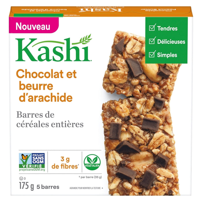 KASHI BARRES CHOCOLAT & BEURRE ARACHIDE 175G