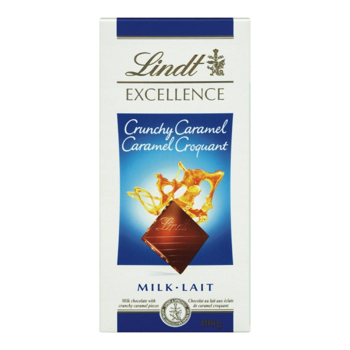 LINDT BARRE CHOCOLAT CARAMEL CROQUANT 100 G