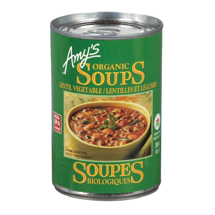 AMY'S SOUPE LENTILLES LEGUMES BIO 398ML
