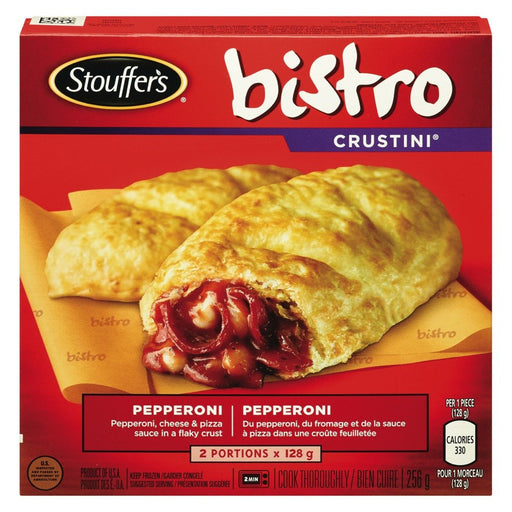 STOUFFERS BISTRO CRUSTINI PEPPERONI FROMAGE SAUCE TOMATE 2S 256 G