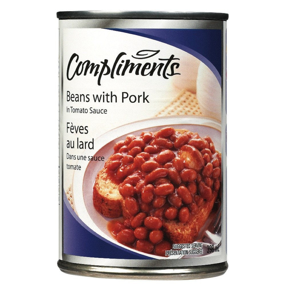 COMPLIMENTS BANK BEANS WITH TOMATO SAUCE, 398 ML — Marché Nuvo