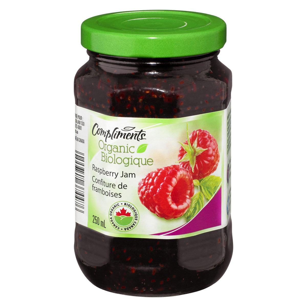 COMPLIMENTS ORGANIC RASPBERRY JAM, 250 ML — Marché Nuvo