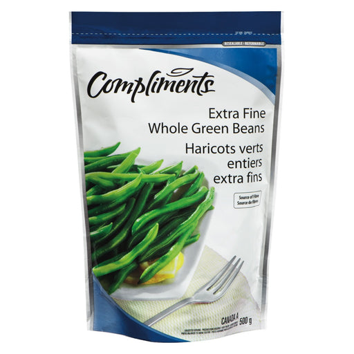 COMPLIMENTS, HARICOTS VERTS FINS ENTIERS, 500 G