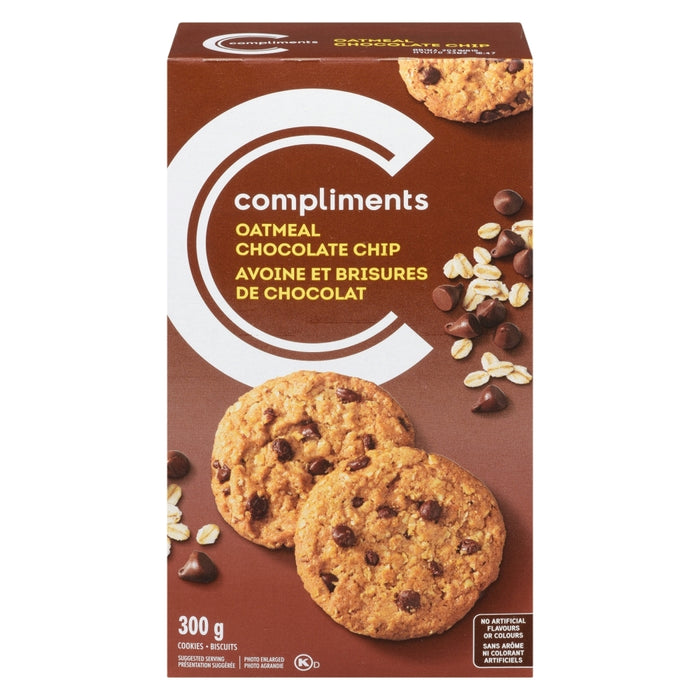 COMPLIMENTS, BISCUITS À L'AVOINE ET BRISURES DE CHOCOLAT, 300 G