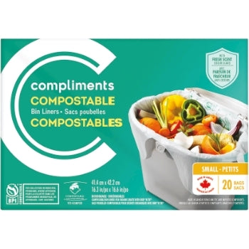 COMPLIMENTS, SACS À COMPOSTAGE PETITS, 20 UNITÉS