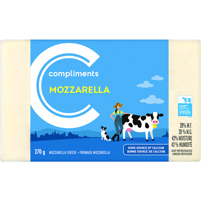 COMPLIMENTS, MOZZARELLA CHEESE, 270 G