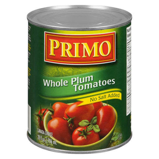 PRIMO TOMATES ENTIÈRES SANS SEL AJOUTE 796 ML