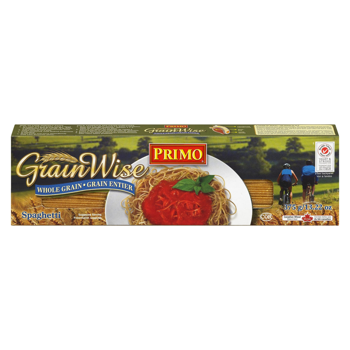 PRIMO WHOLE GRAIN SPAGHETTI PASTA, 375 G — Marché Nuvo