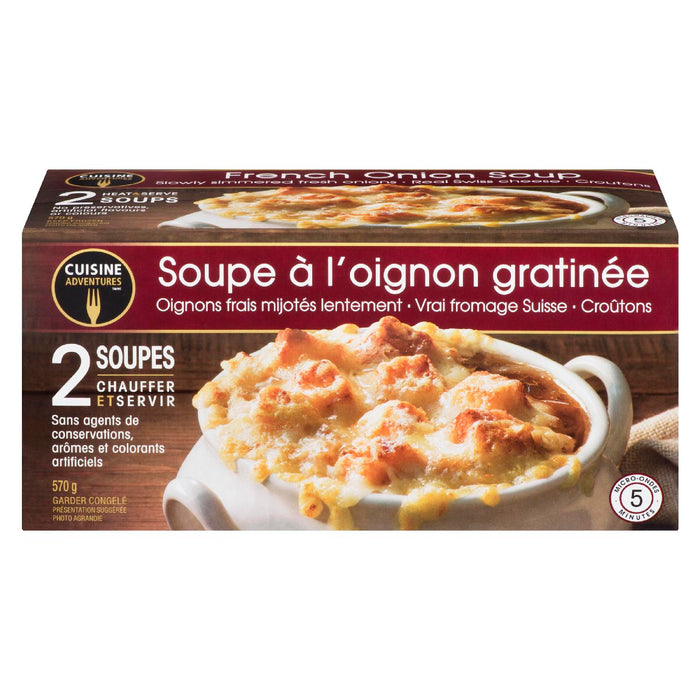 CUISINE ADVENTURES ONION SOUP GRATINE, 2S, 570 G