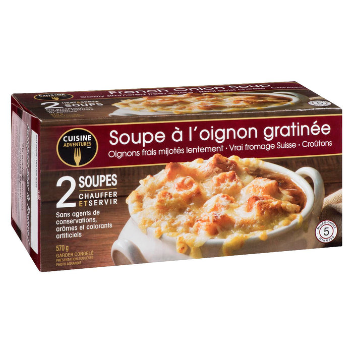 CUISINE ADVENTURES ONION SOUP GRATINE, 2S, 570 G
