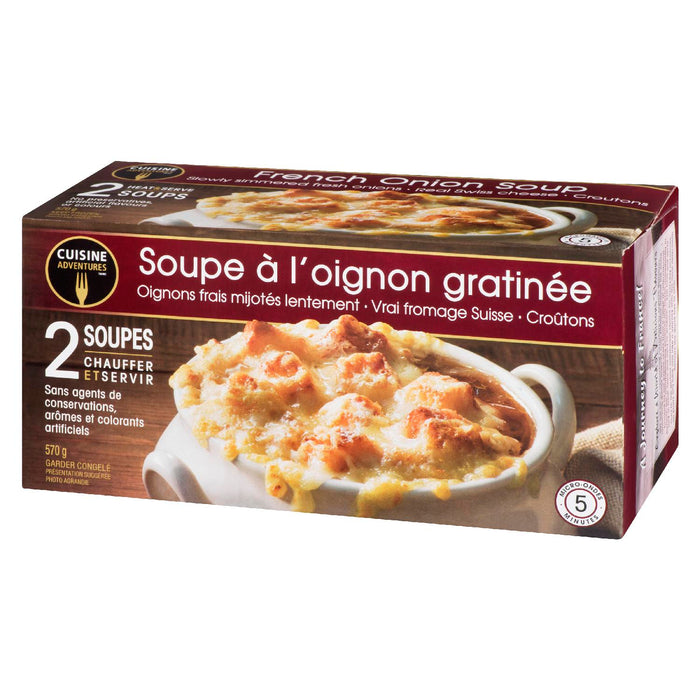 CUISINE ADVENTURES ONION SOUP GRATINE, 2S, 570 G
