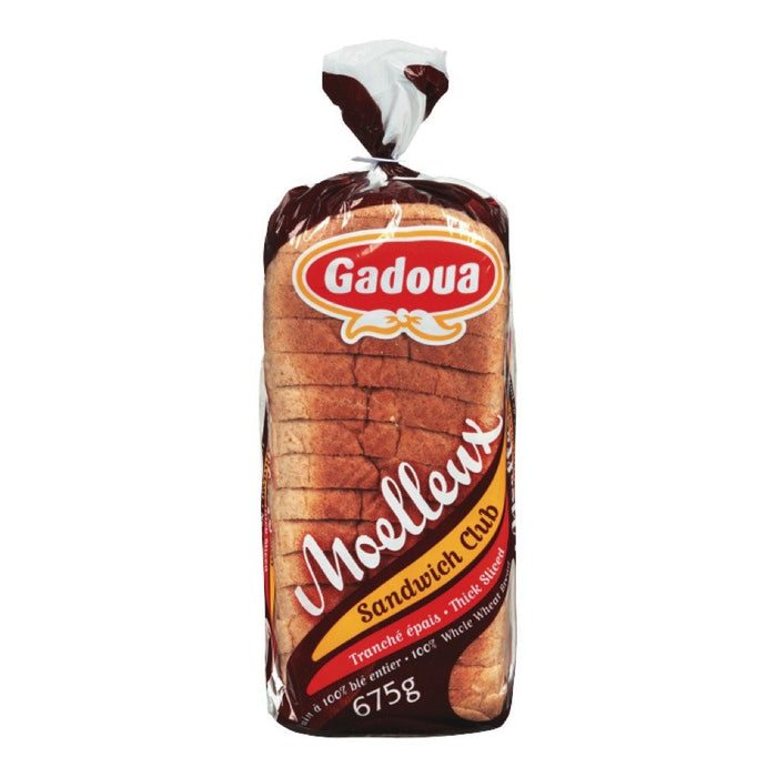 GADOUA PAIN SUPER SANDWICH BLÉ ENTIER 675 G