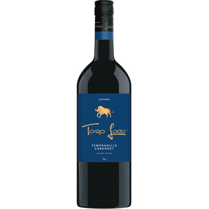 TORO LOCO, VIN ROUGE D'ESPAGNE TEMPRANILLO CABERNET, 1 L