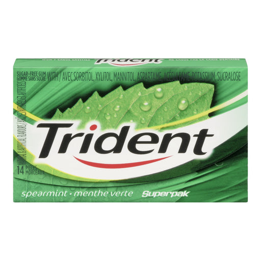 TRIDENT GOMME MENTHE VERTE SUPERPAK 14 U