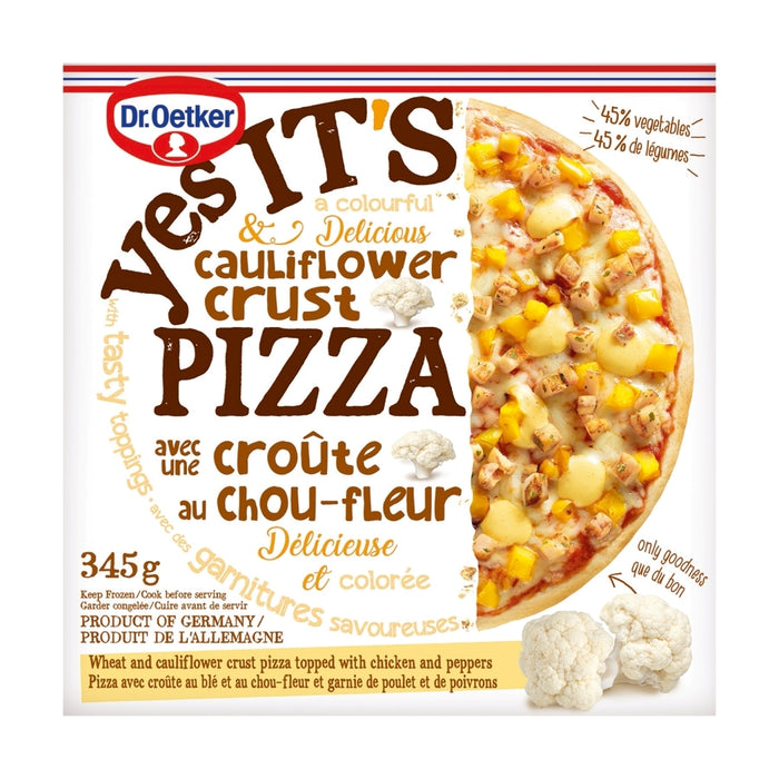 DR. OETKER, PIZZA À LA CROÛTE DE CHOU-FLEUR, 345 G