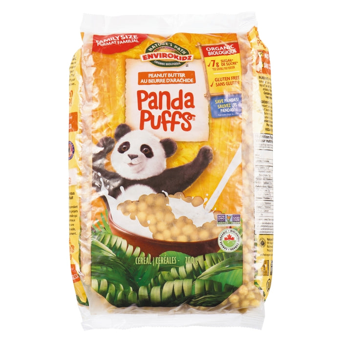NATURE'S PATH, PANDA PUFFS AU BEURRE D'ARACHIDE SANS GLUTEN BIO, 700 G