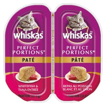 WHISKAS, PERFECT PORTIONS MEAL PIE WITH WHITE FISH AND TUNA, 2 X 37.5 G