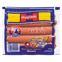 HYGRADE, SAUCISSES FUMÉES BAR-B-Q, 450 G