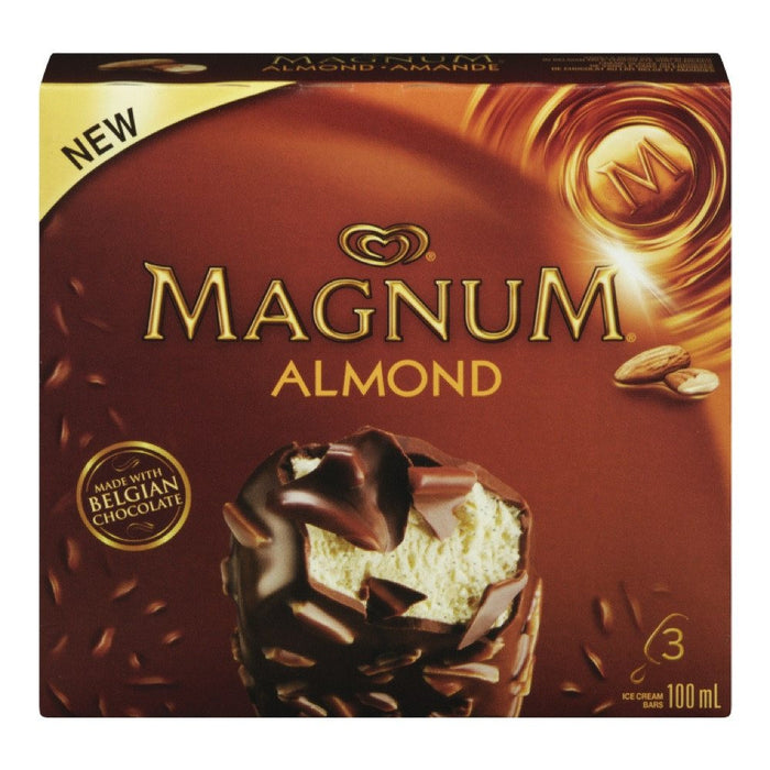 MAGNUM BARRE DE CRÈME GLACÉE AMANDE 3 x 100 ML