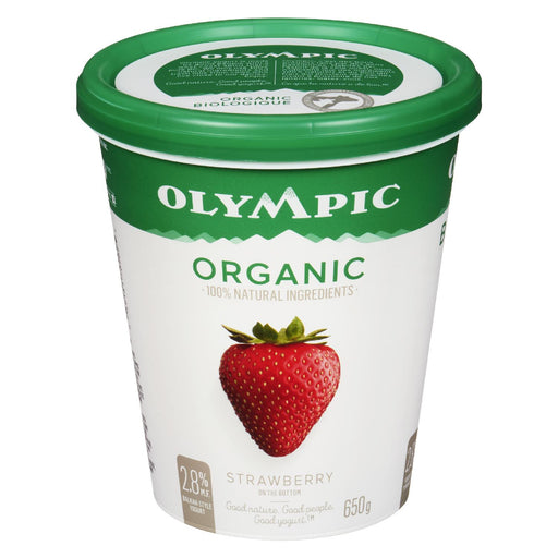 OLYMPIC ORGANIC YOGOURT 2.8%MG BALKAN FRAISE 650 G