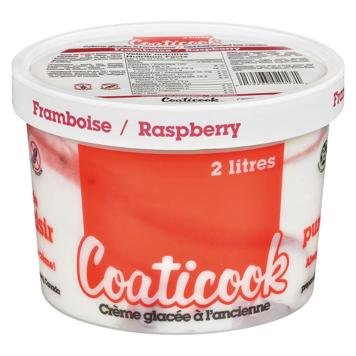 OATICOOK, CRÈME GLACÉE AUX FRAMBOISES, 2 L