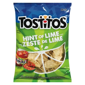 TOSTITOS TORTILLA CHIPS ZESTE LIME, 275 G