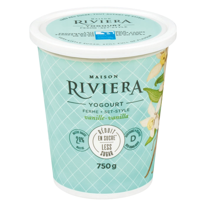 RIVIERA, YOGOURT FERME VANILLE 2.8%, 750 G