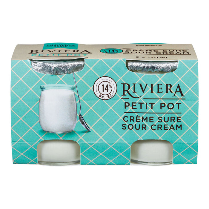 RIVIERA, CRÈME SURE 15% PETIT POT, 2X120 ML