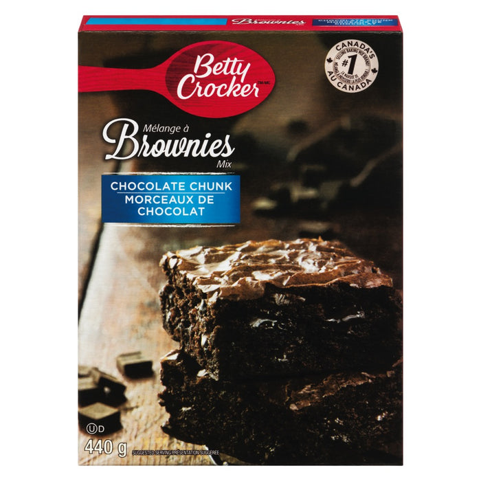 BETTY CROCKER, MÉLANGE À BROWNIES MORCEAUX DE CHOCOLAT, 440 G