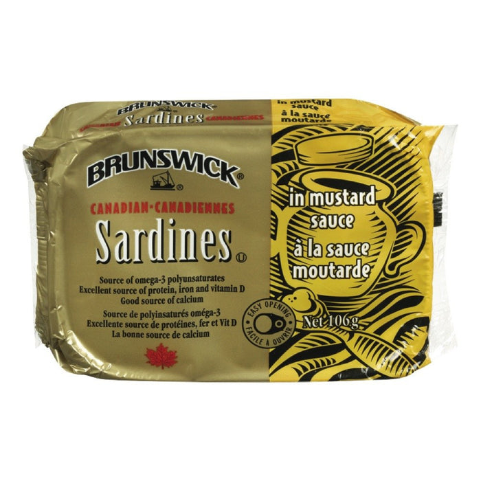 BRUNSWICK SARDINE SAUCE MOUTARDE 106 G