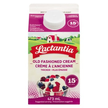 LACTANTIA CRÈME 15% ANCIENNE PLUS ÉPAISSE 473 ML