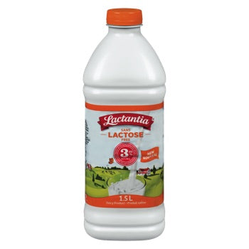 LACTANTIA, LAIT 3.25% SANS LACTOSE, 1.5L