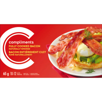 COMPLIMENTS PRECOOKED BACON, 65 G