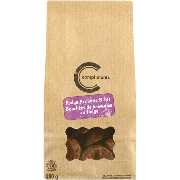 COMPLIMENTS, BOUCHÉES DE BROWNIES AU FUDGE, 300 G