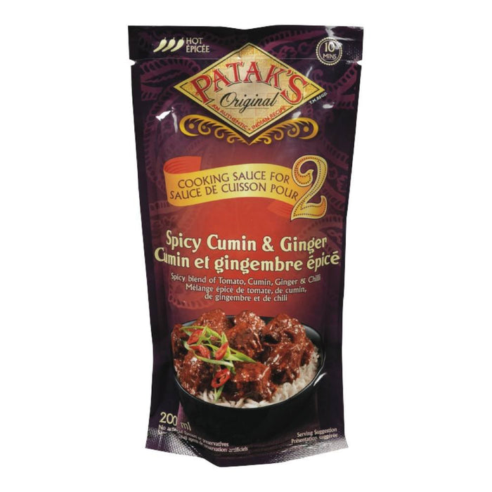 PATAKS ORIGINAL SAUCE CUISSON CUMIN GINGEMBRE EPICE 200 ML