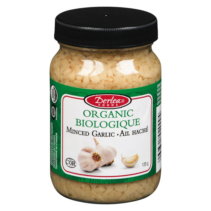 DERLEA, ORGANIC CHOPPED GARLIC, 125 G