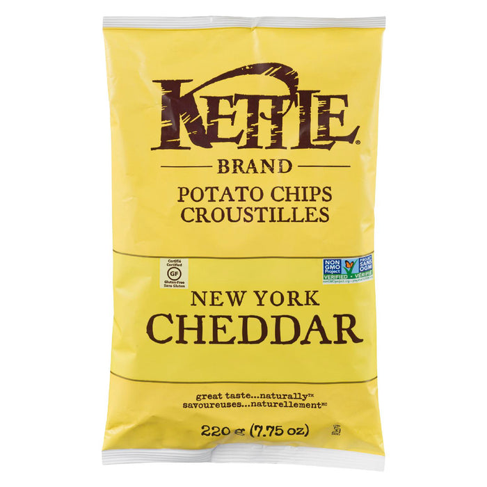 KETTLE CHIPS NEW YORK CHEDDAR, 220 G