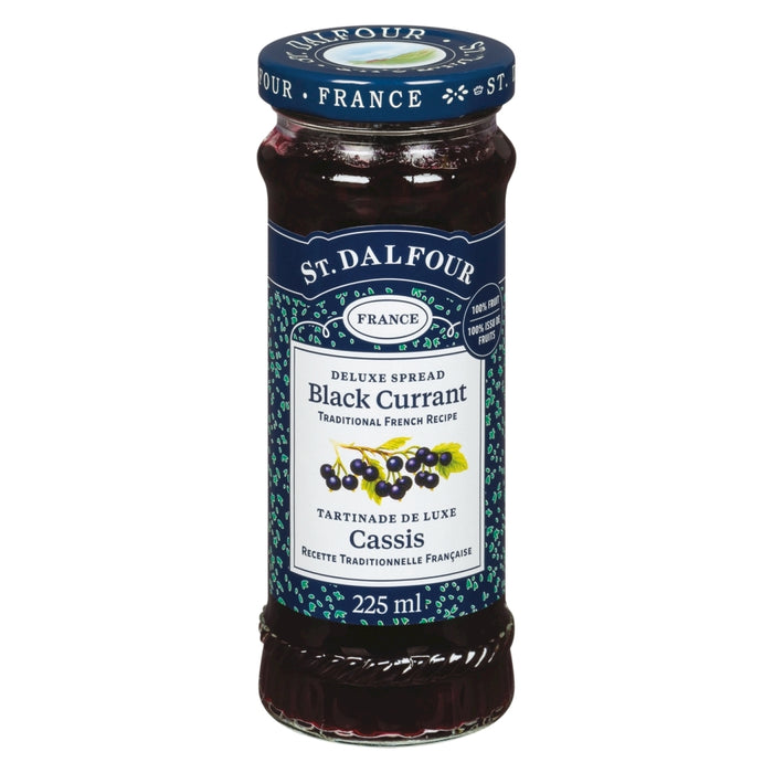 ST DALFOUR, BLACKCURRANT JAM, 225ML