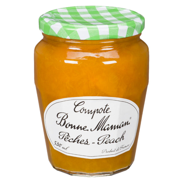 BONNE MAMAN PEACH COMPOTE, 530 ML