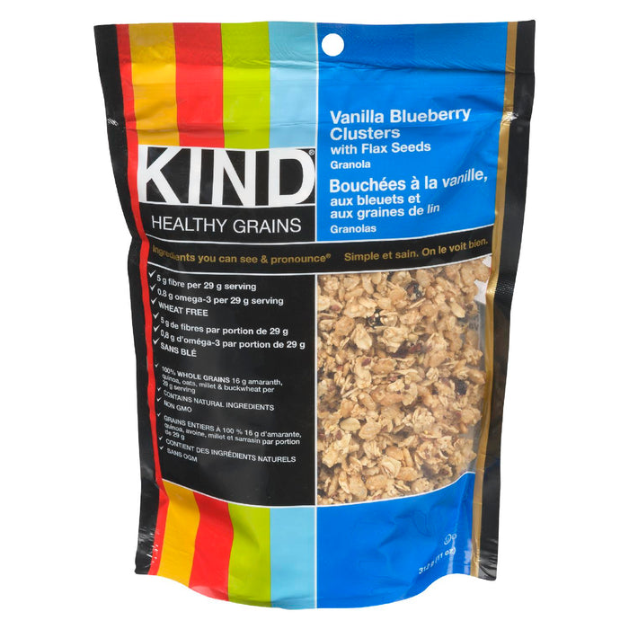 KIND GRANOLAS VANILLE BLEUETS GRAINES LIN, 312 G