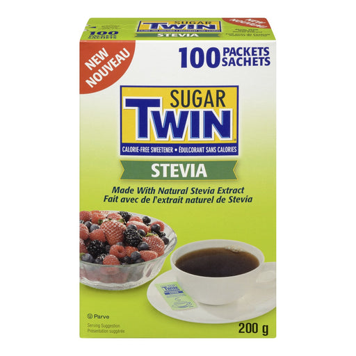 SUGAR TWIN STEVIA 100 SACHETS 200 G