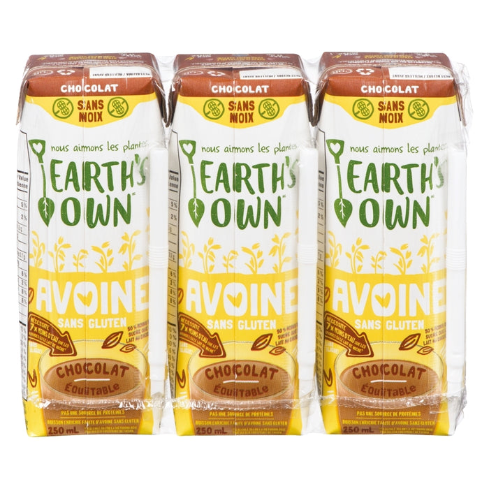 EARTH'S OWN BOISSON D'AVOINE CHOCOLAT 3X250ML
