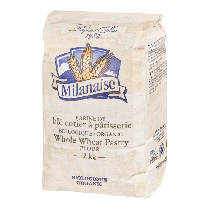 MILANISE, ORGANIC WHOLE WHEAT PASTRY FLOUR, 2 KG