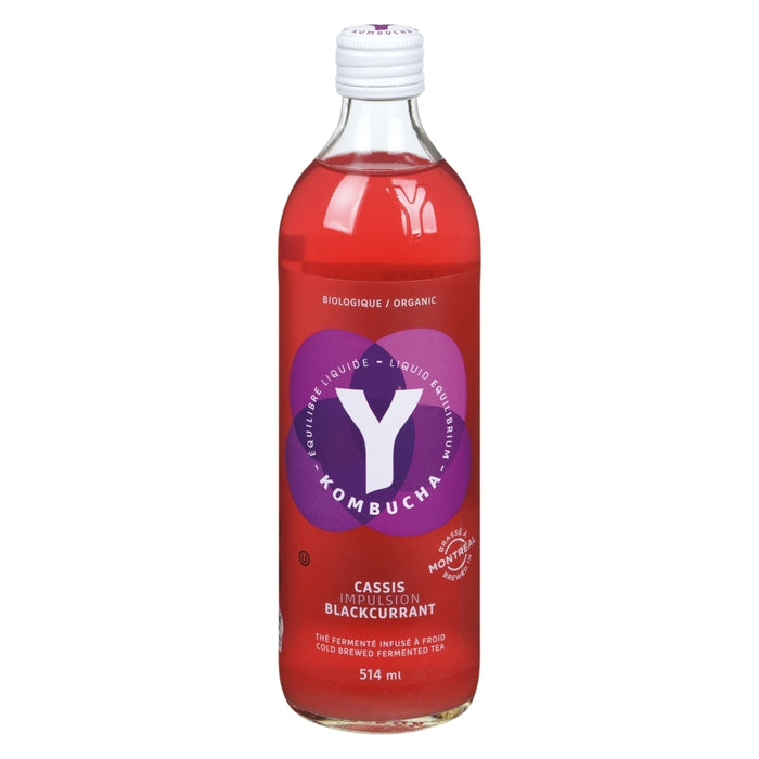 Y KOMBUCHA, IMPULSION SAVEUR CASSIS BIO, 514 ML