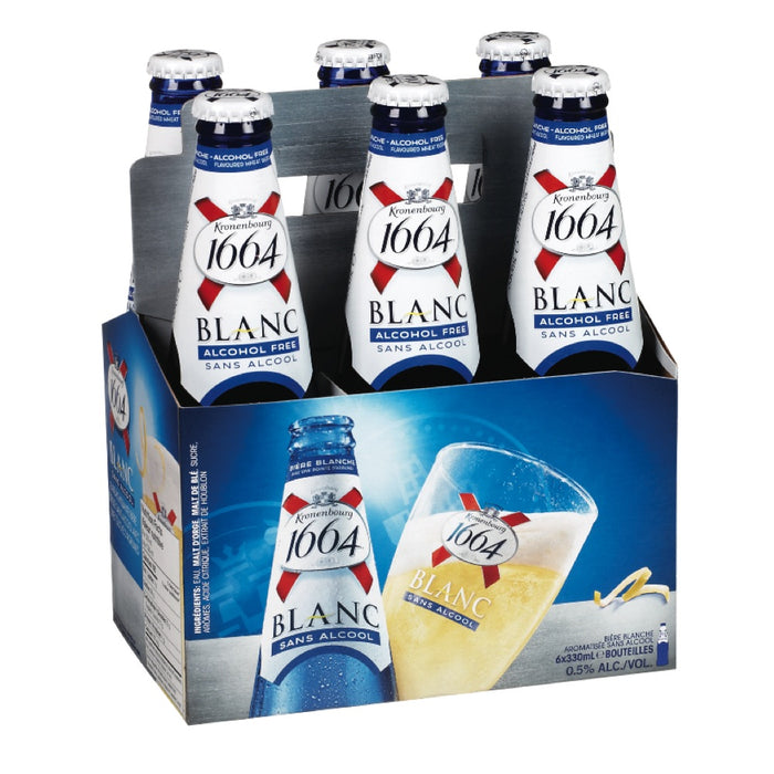 KRONENBOURG 1664 BLANC SANS ALCOOL, 6X330 ML