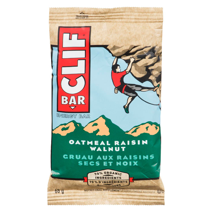 CLIF BAR, OATMEAL ENERGY BAR WITH RAISINS &amp; NUTS, 68 G