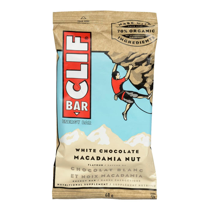 CLIF BAR BARRE ENERGETIQUE CHOCOLAT BLANC NOIX MACADAMIA, 68 G